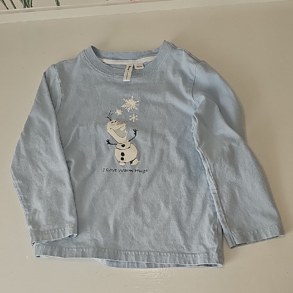 Disney x Janie and Jack Frozen Olaf Blue Kids Shirt size 4